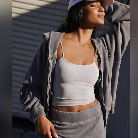 FP Free People Movement Fast Break Hoodie in Gravel S - Picture 10 of 10